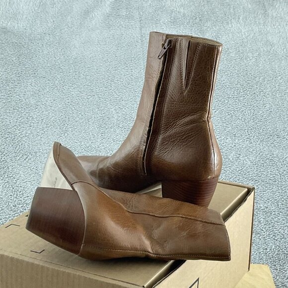 Matisse Women's Leather Ankle Bootie Boot, Caramel, 6 S146 - Picture 4 of 7